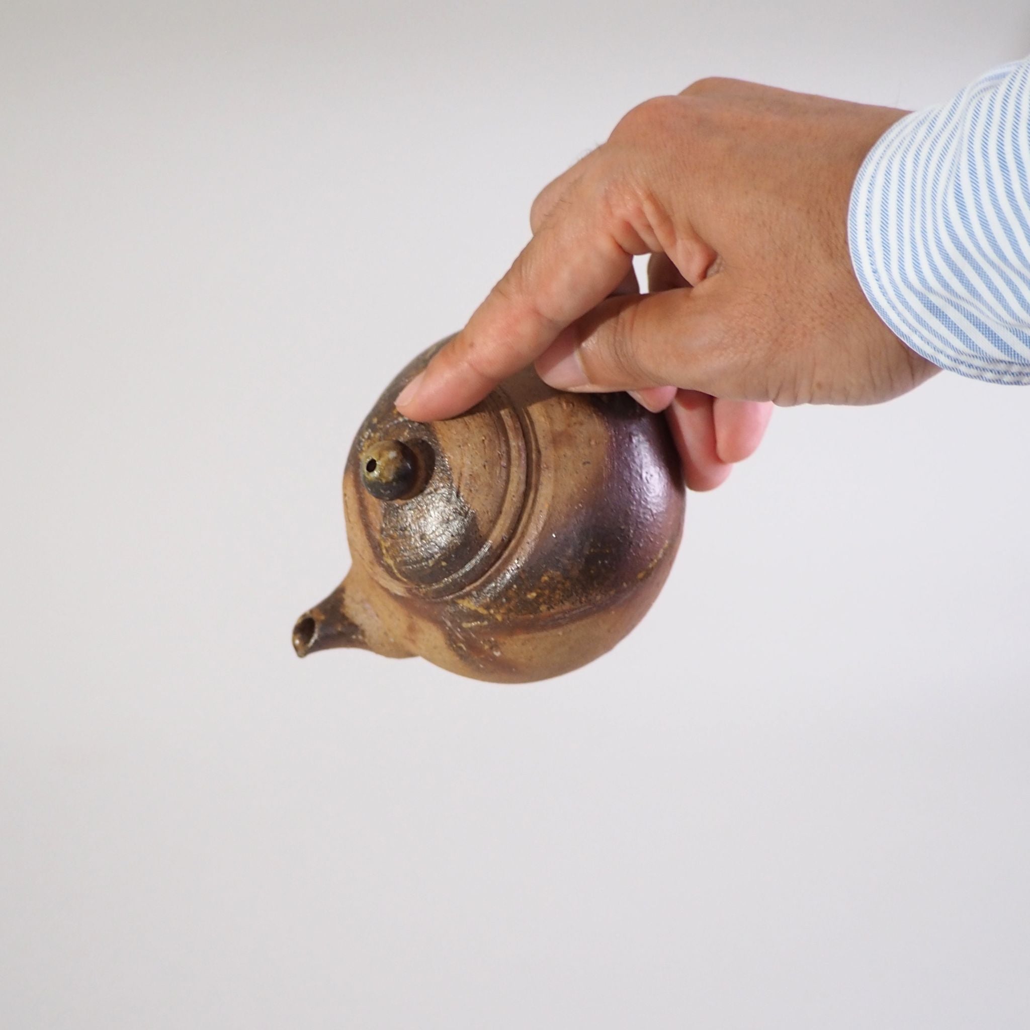 備前焼 森一朗工房作 緋襷中国茶急須 [東山堂煎茶器店 オンライン