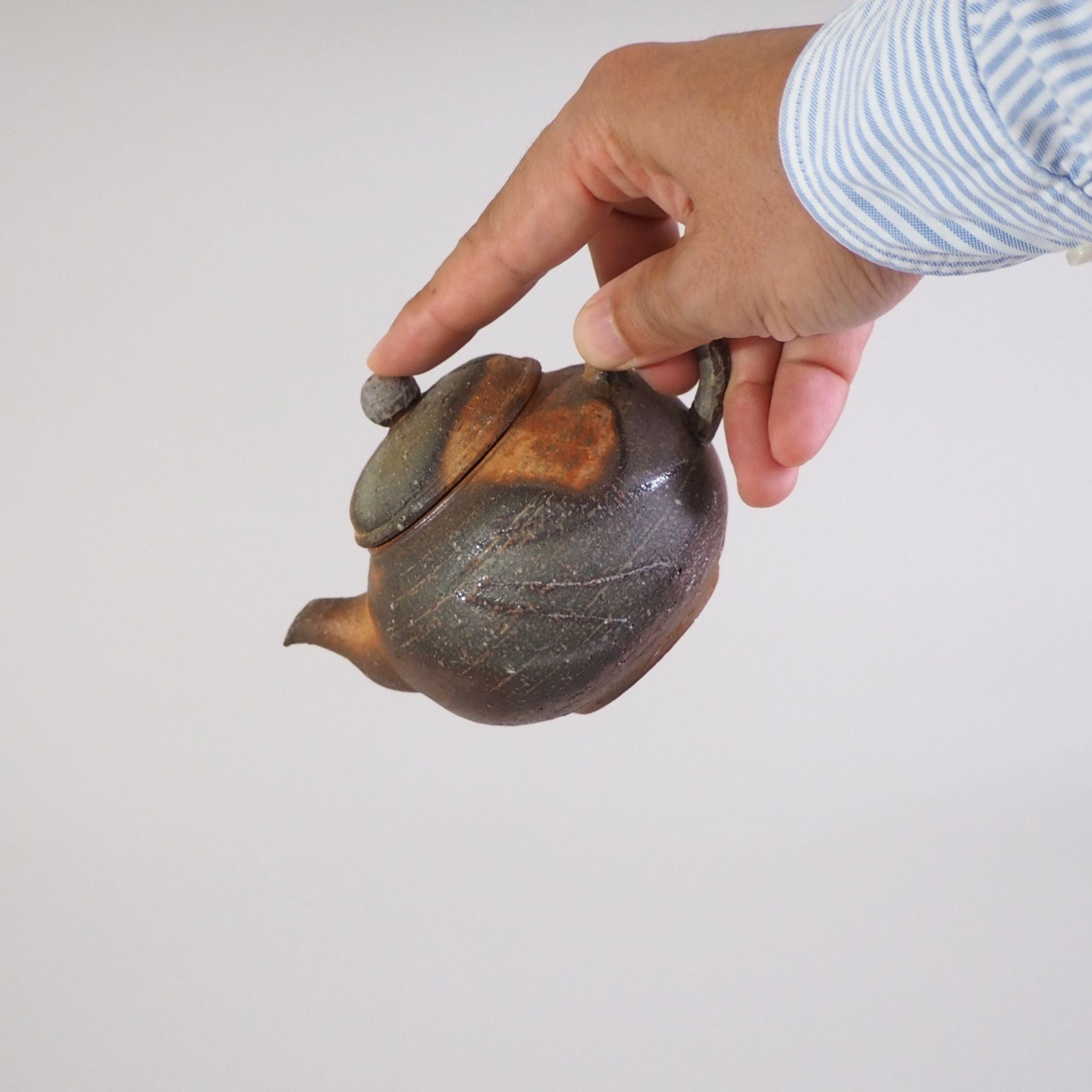 福田一楽 備前 茶器 窯変 宝瓶 松ぼっくり Yahoo!オークション -「福田