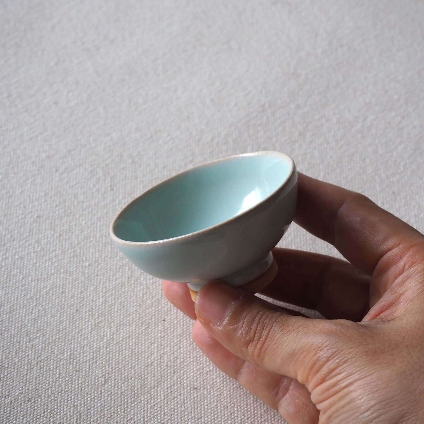 京燒　青釉茶杯 B