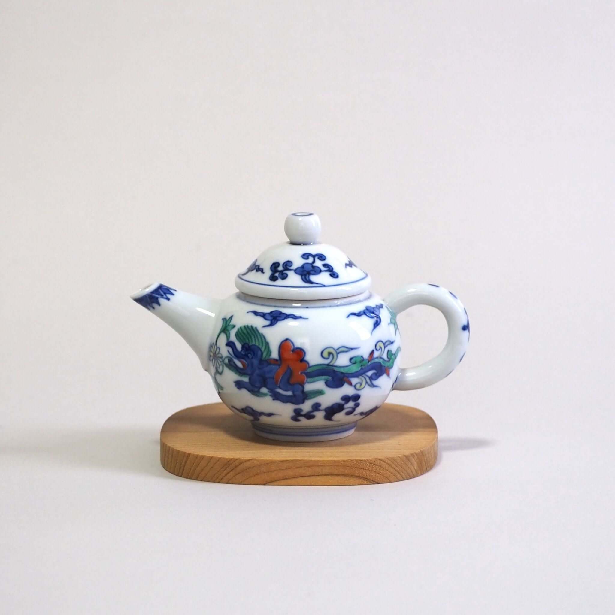 京焼 昭阿弥作 色絵龍文様後手急須 [東山堂煎茶器店 オンライン