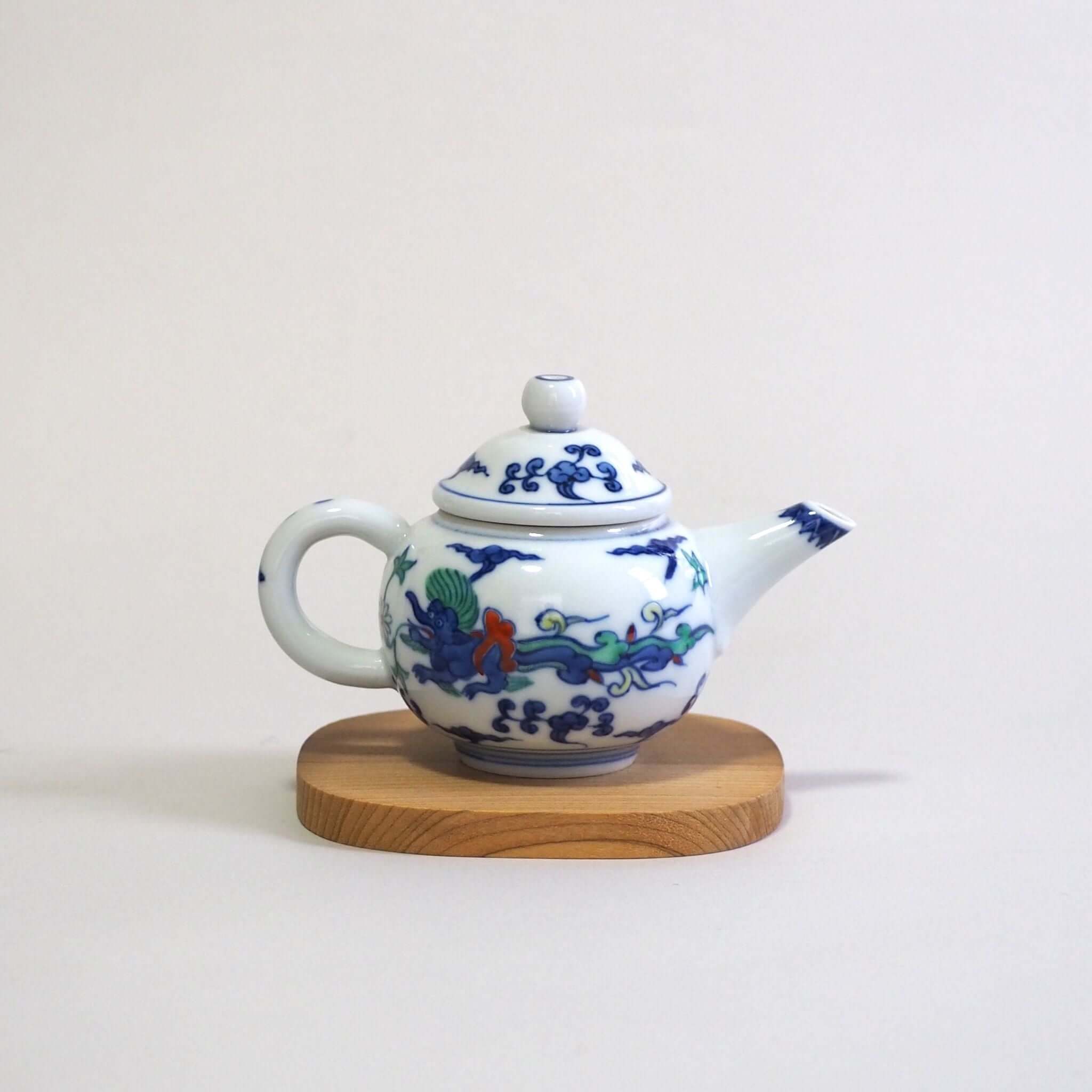 京焼 昭阿弥作 色絵龍文様後手急須 [東山堂煎茶器店 オンライン