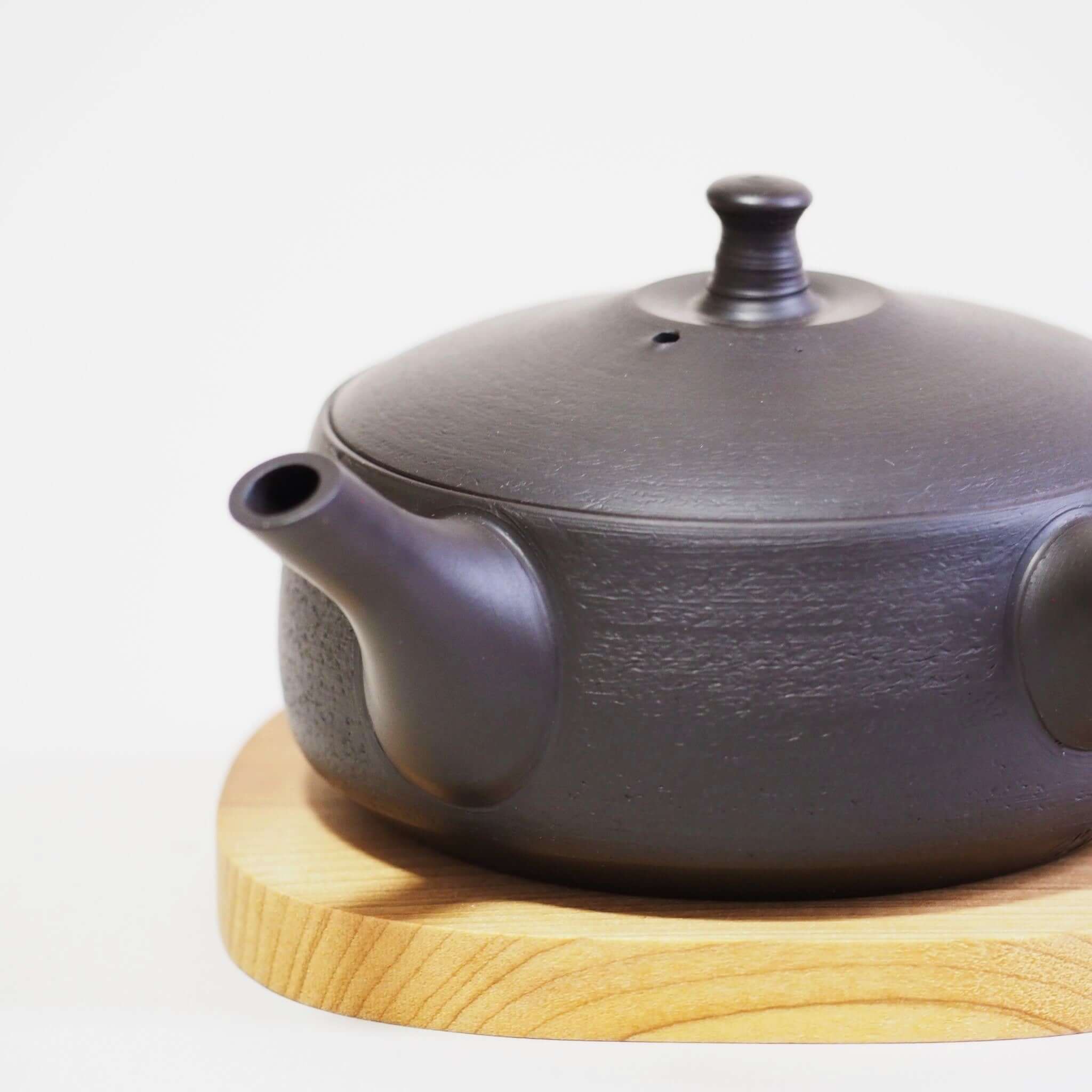 常滑焼 北龍作 黒平型急須 [東山堂煎茶器店 オンラインショップ