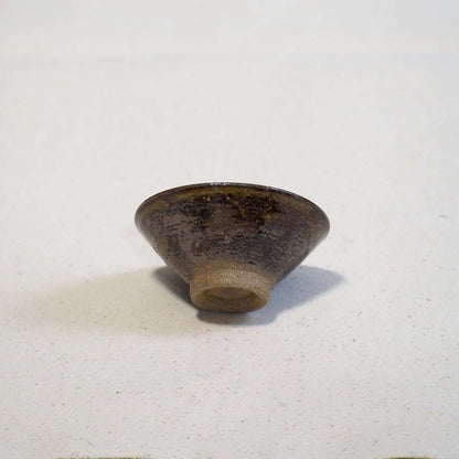 京焼 石雲窯作 飴釉茶杯 釉薬の質感アップ