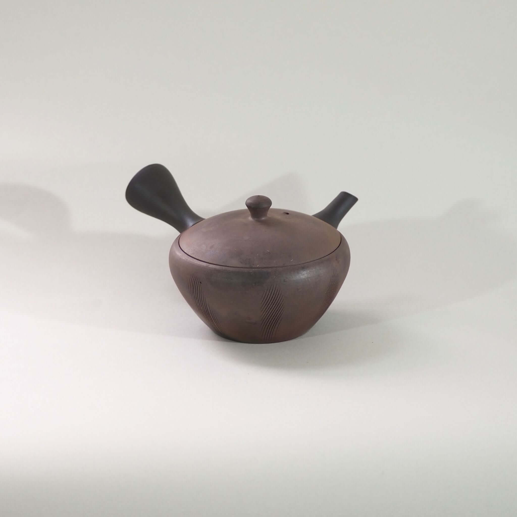 常滑燒玉光陶園窯變扁圓茶壺[東山堂日本茶具專賣店網上商店] – 煎茶