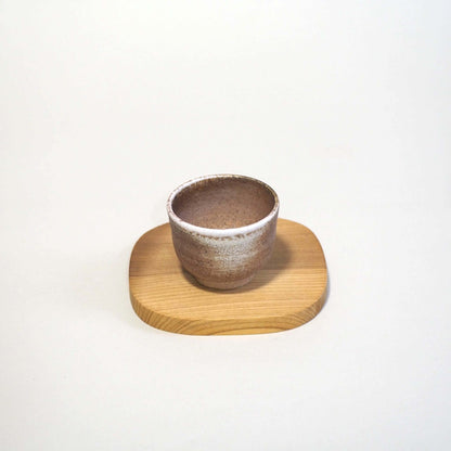 信乐烧，曹洞园出品，煎茶杯，窑烧浅紫色B，60毫升