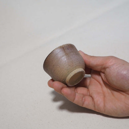 Shigaraki ware, made by Sōtōen, Sencha tea cup, kiln-fired light purple B, 60ml