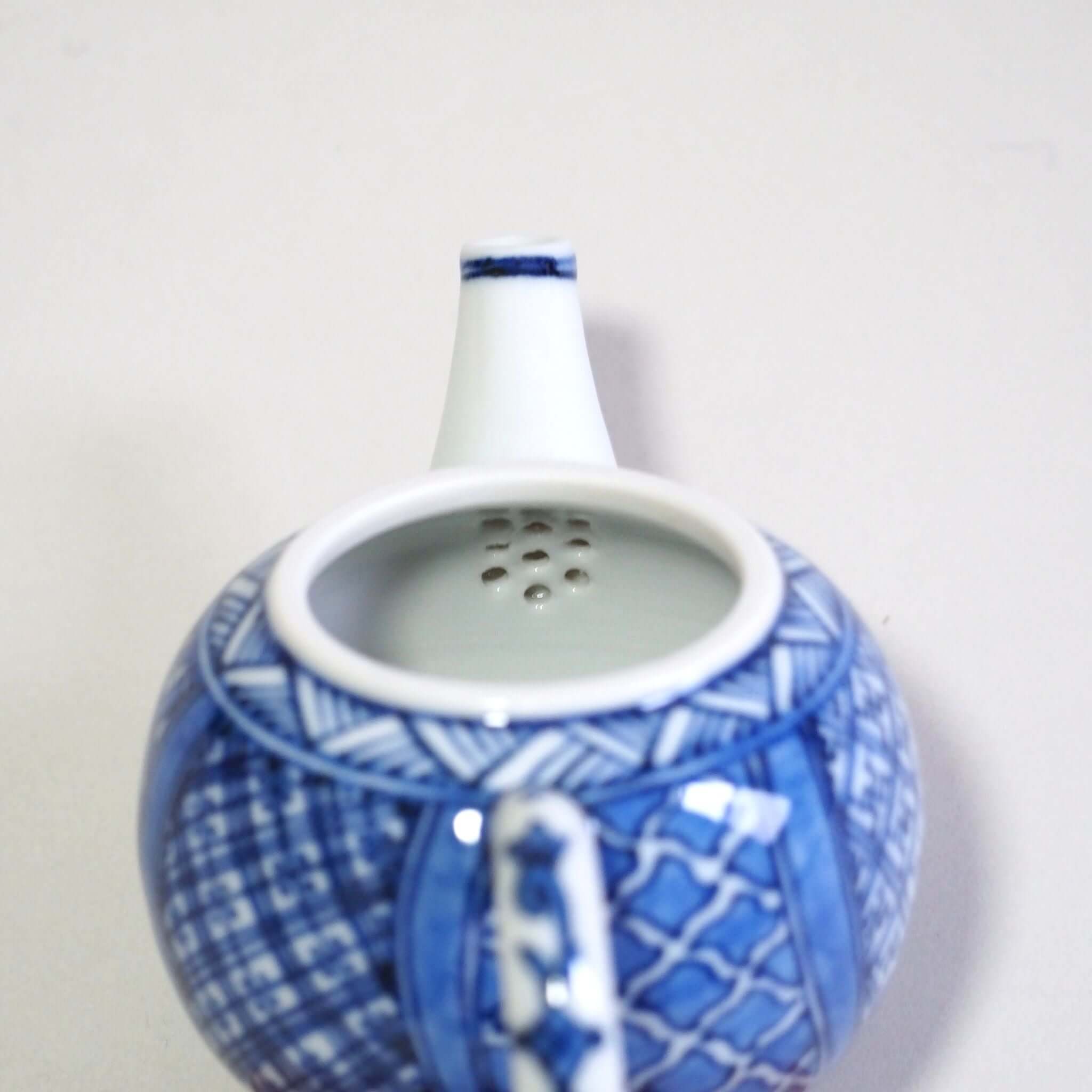 京焼 昭阿弥 染付祥瑞急須 130ml | 中国茶・台湾茶向け手描き磁器急須