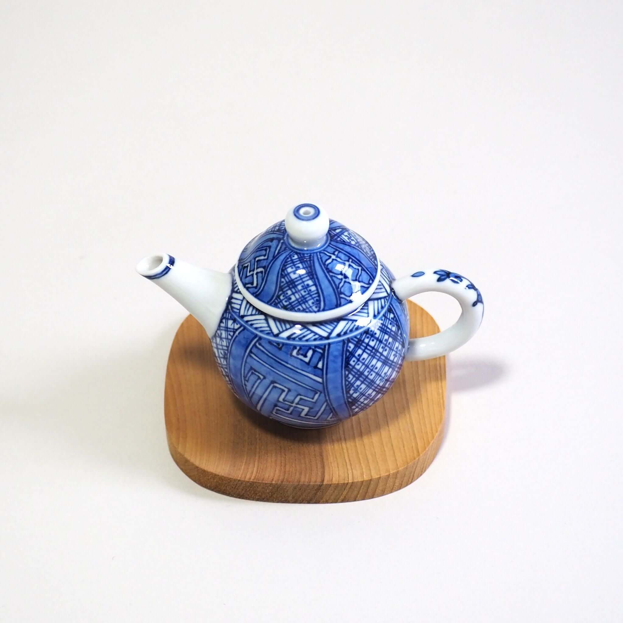 京焼 昭阿弥 染付祥瑞急須 130ml | 中国茶・台湾茶向け手描き磁器急須