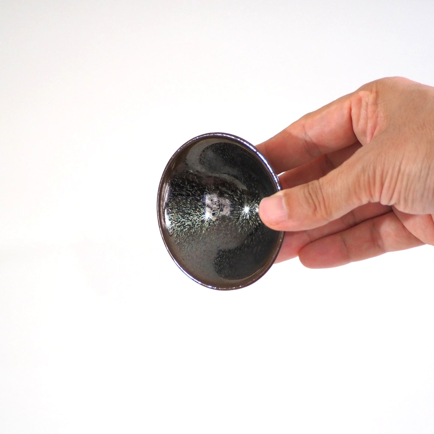 Kyoware Sekiun kiln Tenmoku-glazed teacup B (50ml)