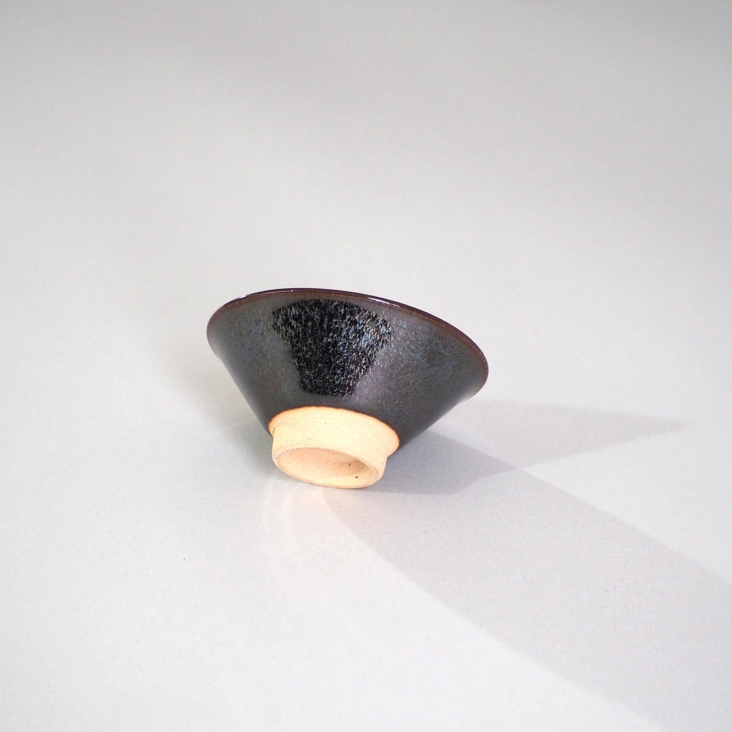 Kyoware Sekiun kiln Tenmoku-glazed teacup B (50ml)