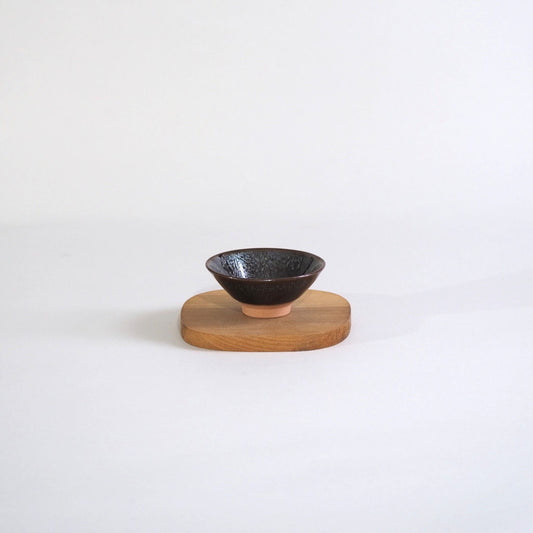 Kyoware Sekiun kiln Tenmoku glaze tea cup A (50ml)