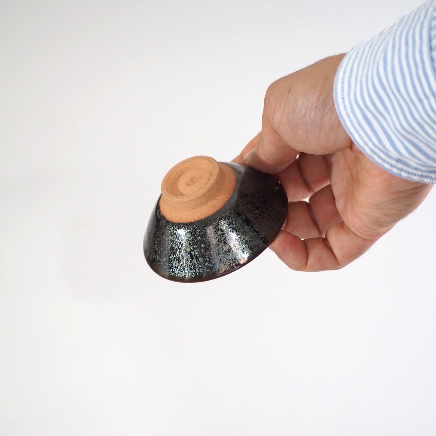 Kyoware Sekiun kiln Tenmoku glaze tea cup A (50ml)