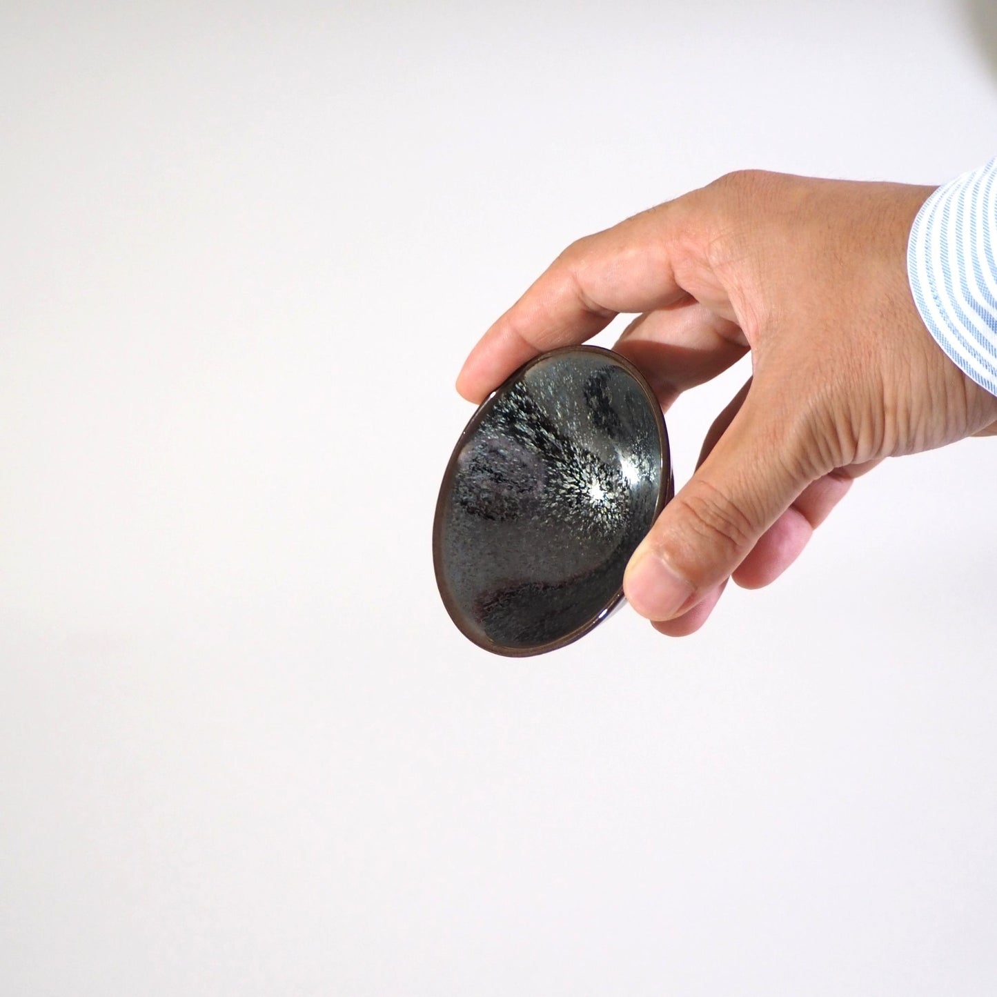 Kyoware Sekiun kiln Tenmoku glaze tea cup A (50ml)