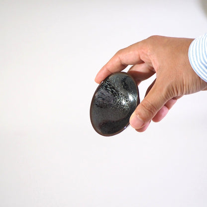 Kyoware Sekiun kiln Tenmoku glaze tea cup A (50ml)