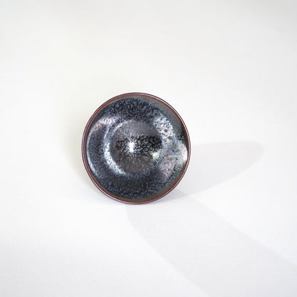 Kyoware Sekiun kiln Tenmoku glaze tea cup A (50ml)