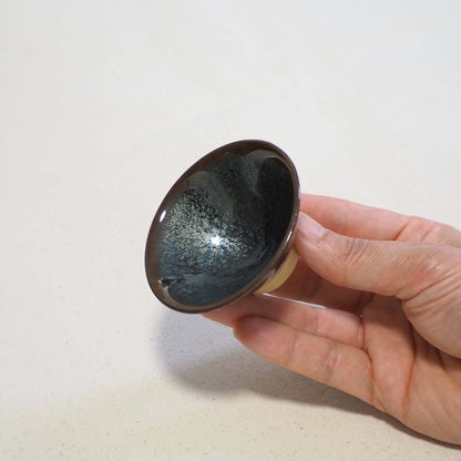 京燒　石雲窯　天目釉茶杯 A (50ml)