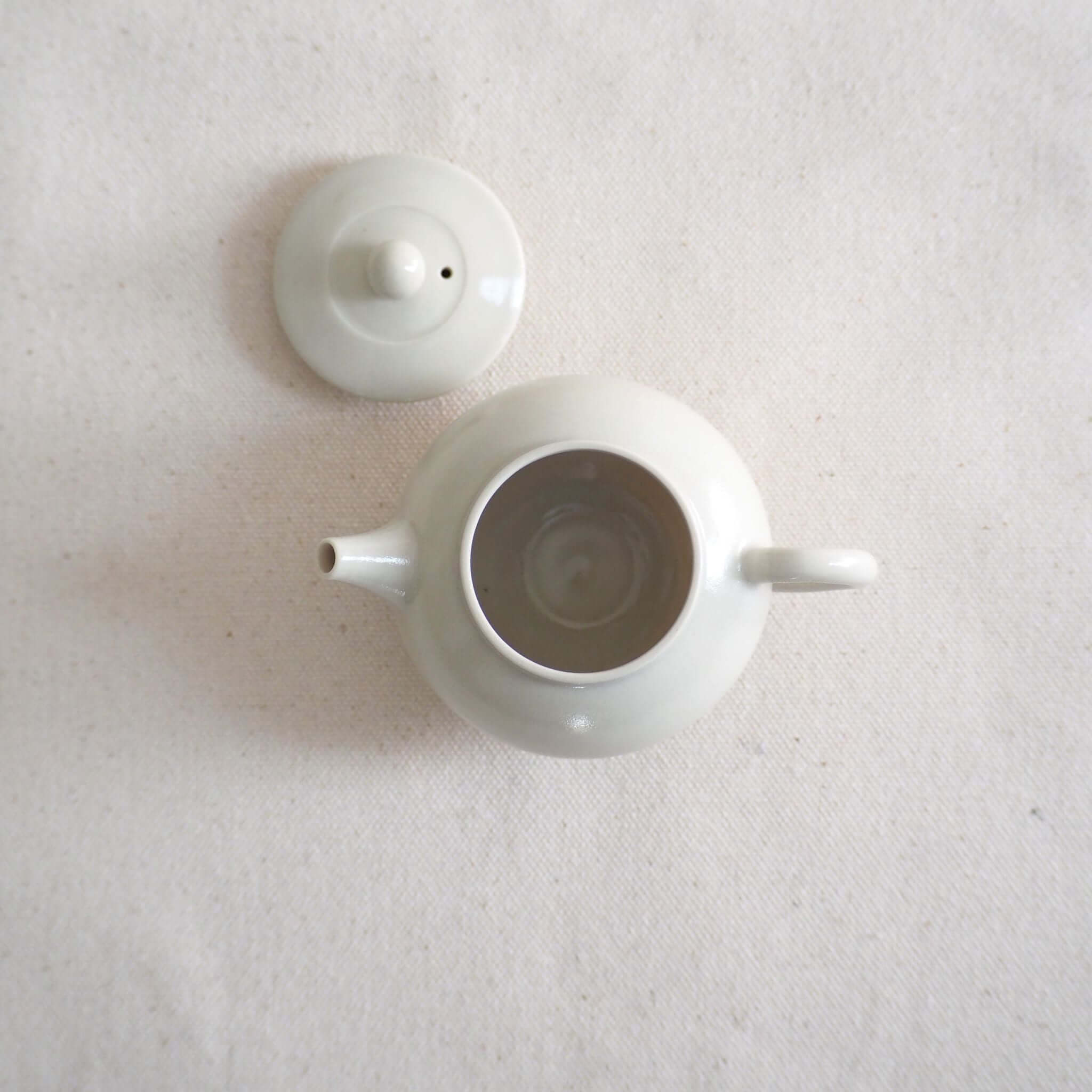 京焼 柴田窯作 白磁急須 [東山堂煎茶器店 オンラインショップ] – 煎茶